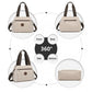 Kono Waterproof Multi-Functional Handbag Cross Body Bag - Khaki