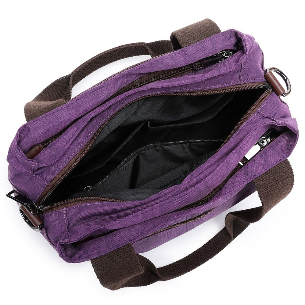 Kono Waterproof Multi-Functional Handbag Cross Body Bag - Purple