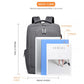 Kono Multi-Compartment Backpack With USB Port - Grey
