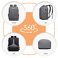 Kono Multi-Compartment Backpack With USB Port - Grey