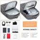Kono Multi-Compartment Backpack With USB Port - Grey