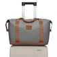 Kono Two Pieces Expandable Durable Waterproof Travel Duffle Bag Set - Grey / Brown