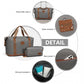 Kono Two Pieces Expandable Durable Waterproof Travel Duffle Bag Set - Grey / Brown