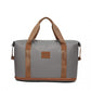 Kono Two Pieces Expandable Durable Waterproof Travel Duffle Bag Set - Grey / Brown
