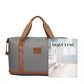 Kono Two Pieces Expandable Durable Waterproof Travel Duffle Bag Set - Grey / Brown