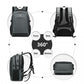 Kono Functional Travel Backpack With USB Charging Port - Grey
