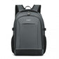 Kono Functional Travel Backpack With USB Charging Port - Grey