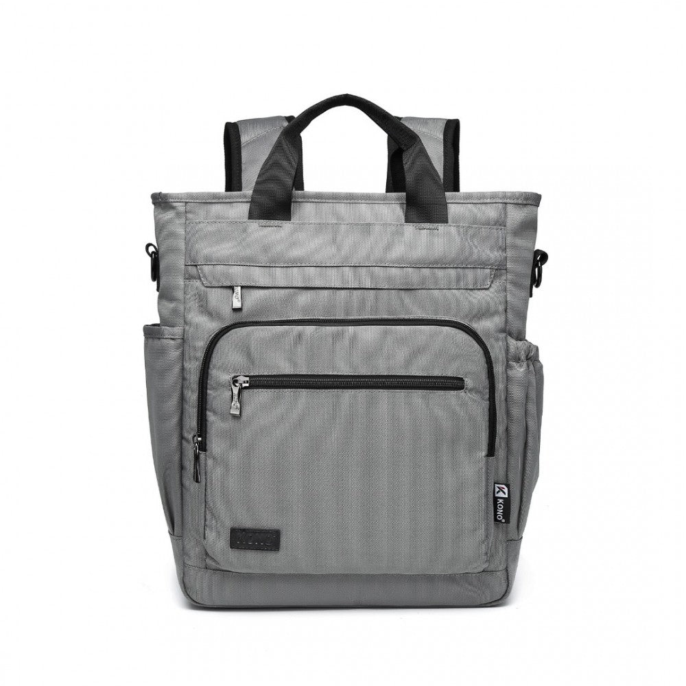 Kono Durable Waterproof Multi Men’s Backpack Shoulder Bag - Black