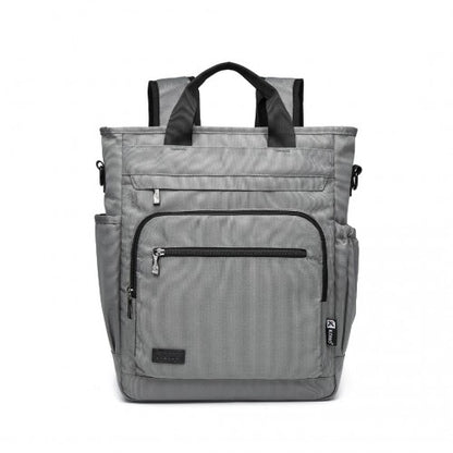 Kono Durable Waterproof Multi Men’s Backpack Shoulder Bag - Black