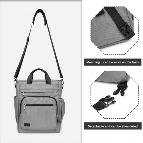 Kono Durable Waterproof Multi Men’s Backpack Shoulder Bag - Black