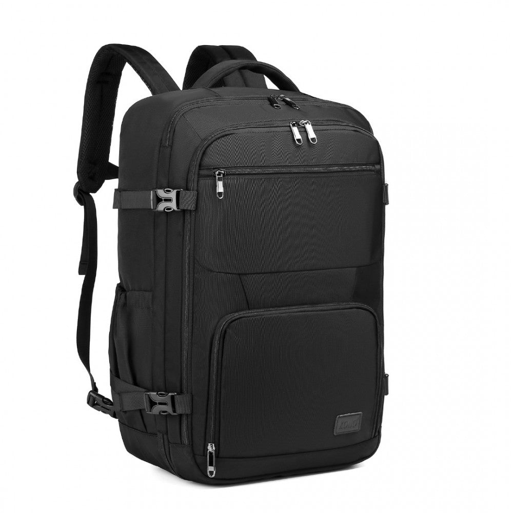 Kono Multifunctional Portable Travel Backpack Cabin Luggage Bag - Black