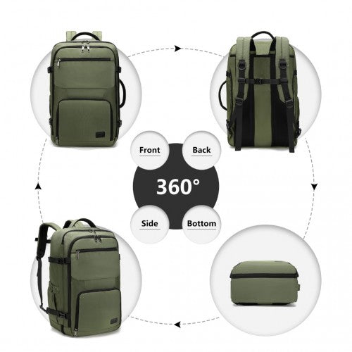 Kono Multifunctional Portable 39L Travel Backpack Cabin Luggage Bag - Green