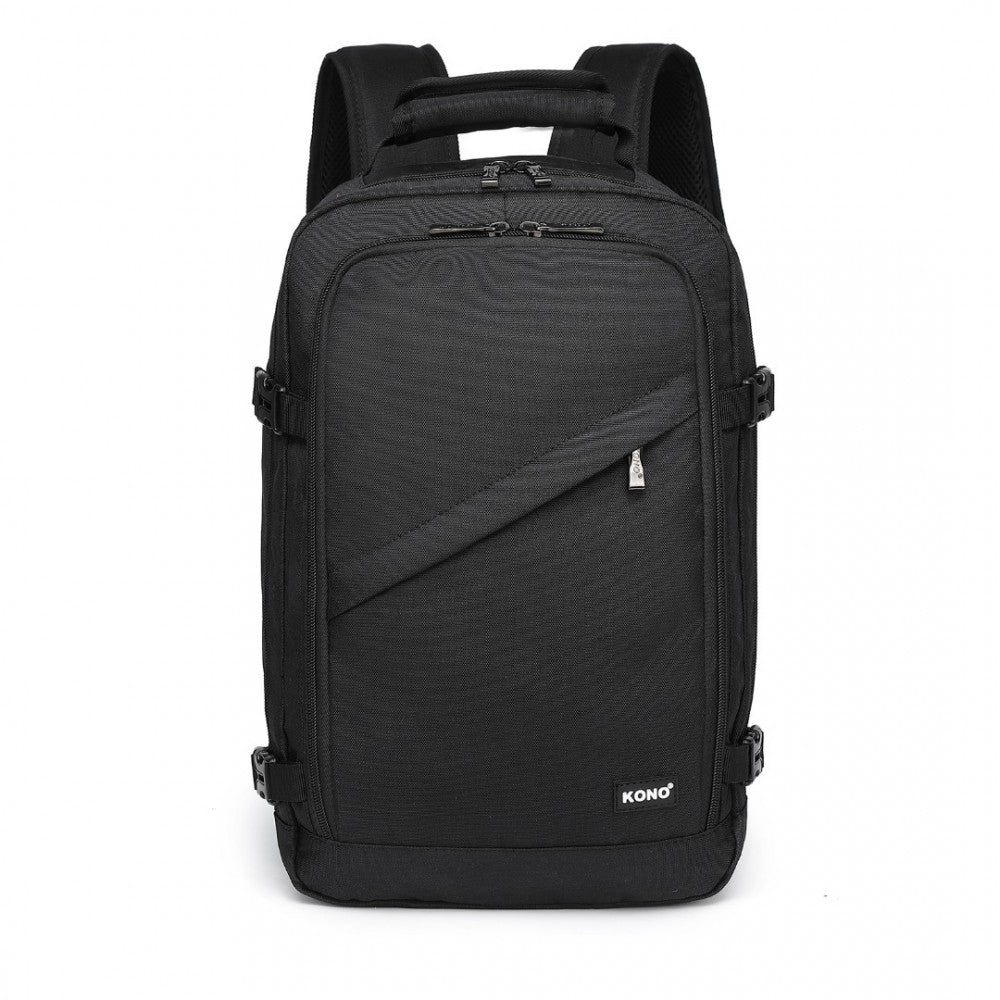 Kono Lightweight 20L Cabin Bag Travel Business Backpack - Black