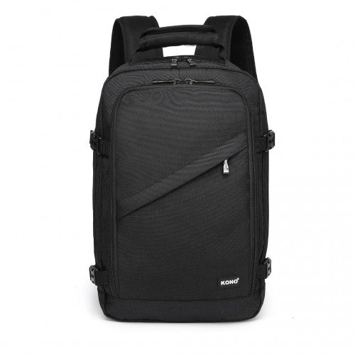 Kono Lightweight 20L Cabin Bag Travel Business Backpack - Black