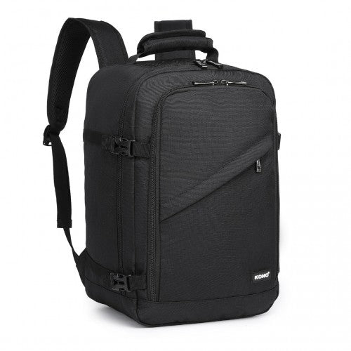 Kono Lightweight 20L Cabin Bag Travel Business Backpack - Black