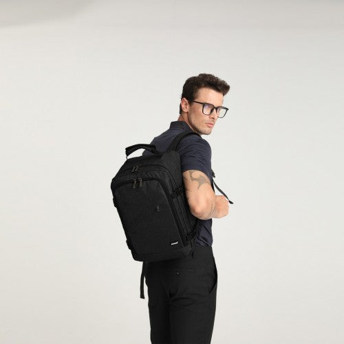Kono Lightweight 20L Cabin Bag Travel Business Backpack - Black
