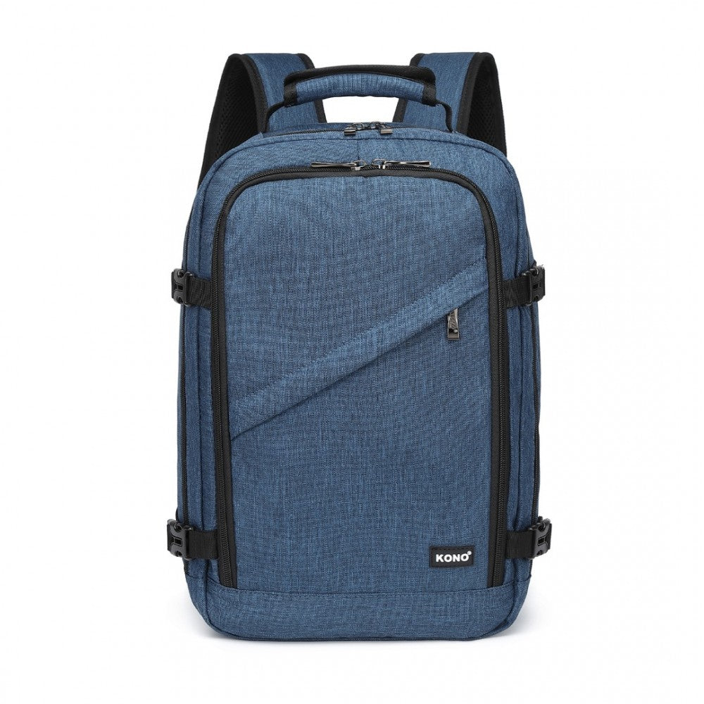 Kono Lightweight 20L Cabin Bag Travel Business Backpack - Navy