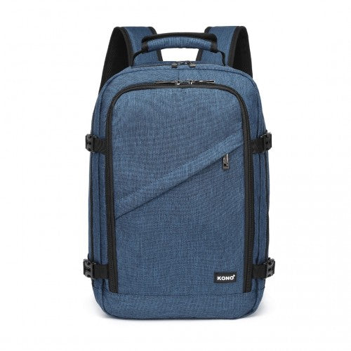 Kono Lightweight 20L Cabin Bag Travel Business Backpack - Navy