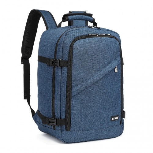 Kono Lightweight 20L Cabin Bag Travel Business Backpack - Navy