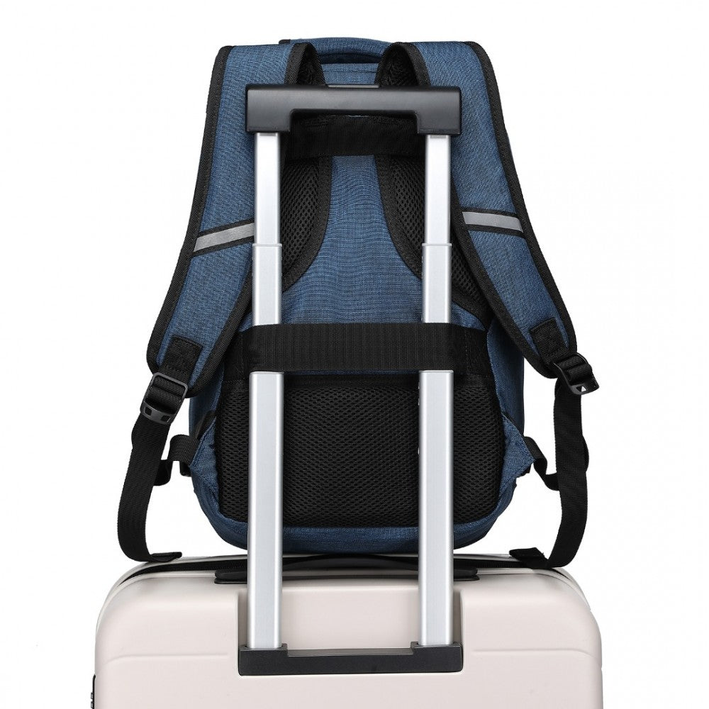 Kono Lightweight 20L Cabin Bag Travel Business Backpack - Navy