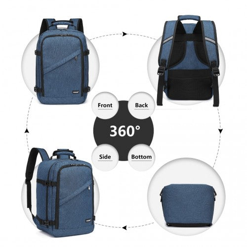 Kono Lightweight 20L Cabin Bag Travel Business Backpack - Navy