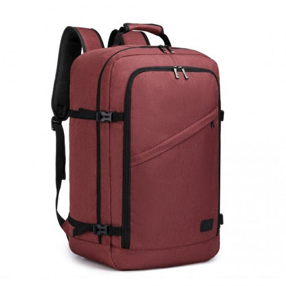 Kono Lightweight Cabin Bag Travel Business Backpack - Burgundy