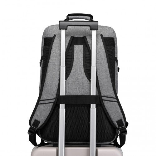 Kono Lightweight Cabin Bag Travel Business Backpack - Grey