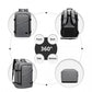 Kono Lightweight Cabin Bag Travel Business Backpack - Grey