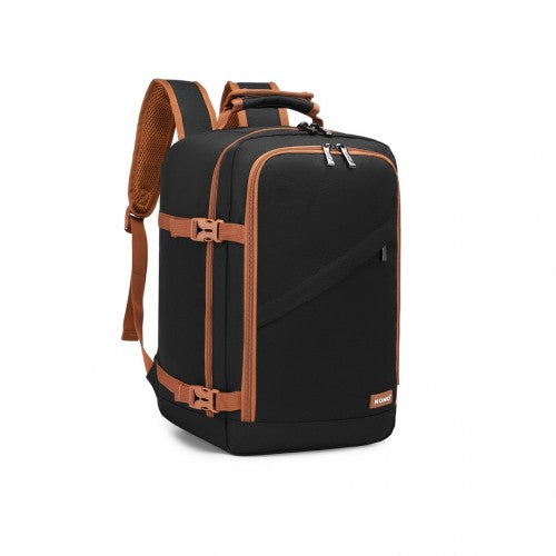 Kono Lightweight Cabin Bag Travel Business Backpack - Black And Brown