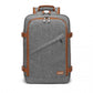 Kono Lightweight Cabin Bag Travel Business Backpack - Grey And Brown