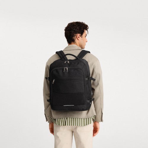 Kono Multi-Level High-Capacity Cabin Bag Travel 30L Backpack - Black