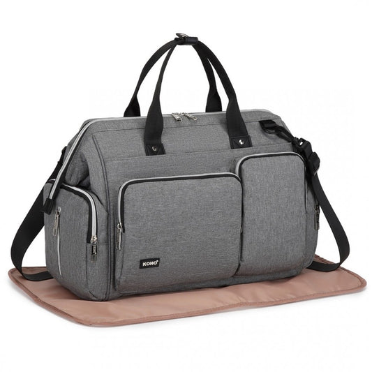 Kono Multi-Compartment Maternity Bag - Grey