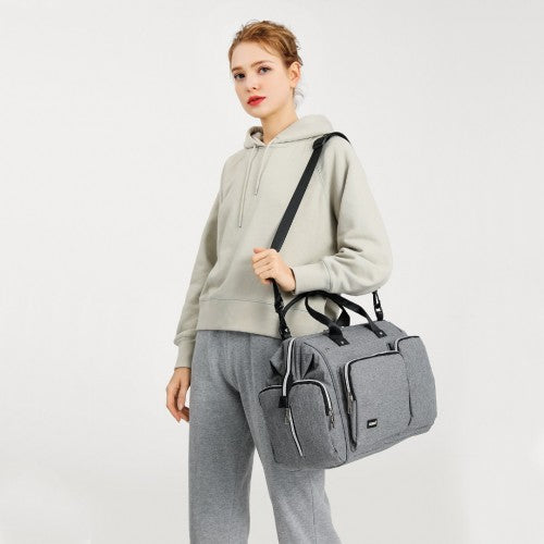 Kono Multi-Compartment Maternity Bag - Grey