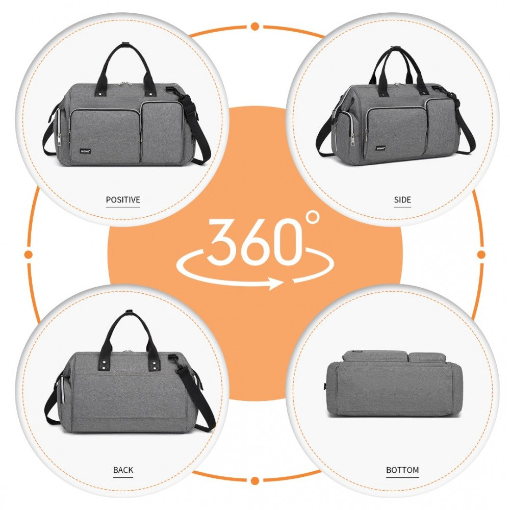 Kono Multi-Compartment Maternity Bag - Grey