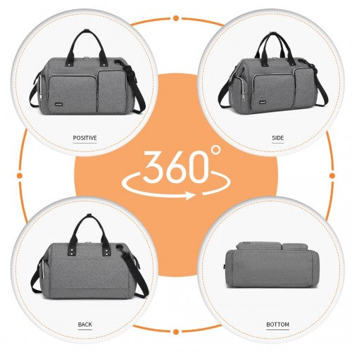 Kono Multi-Compartment Maternity Bag - Grey