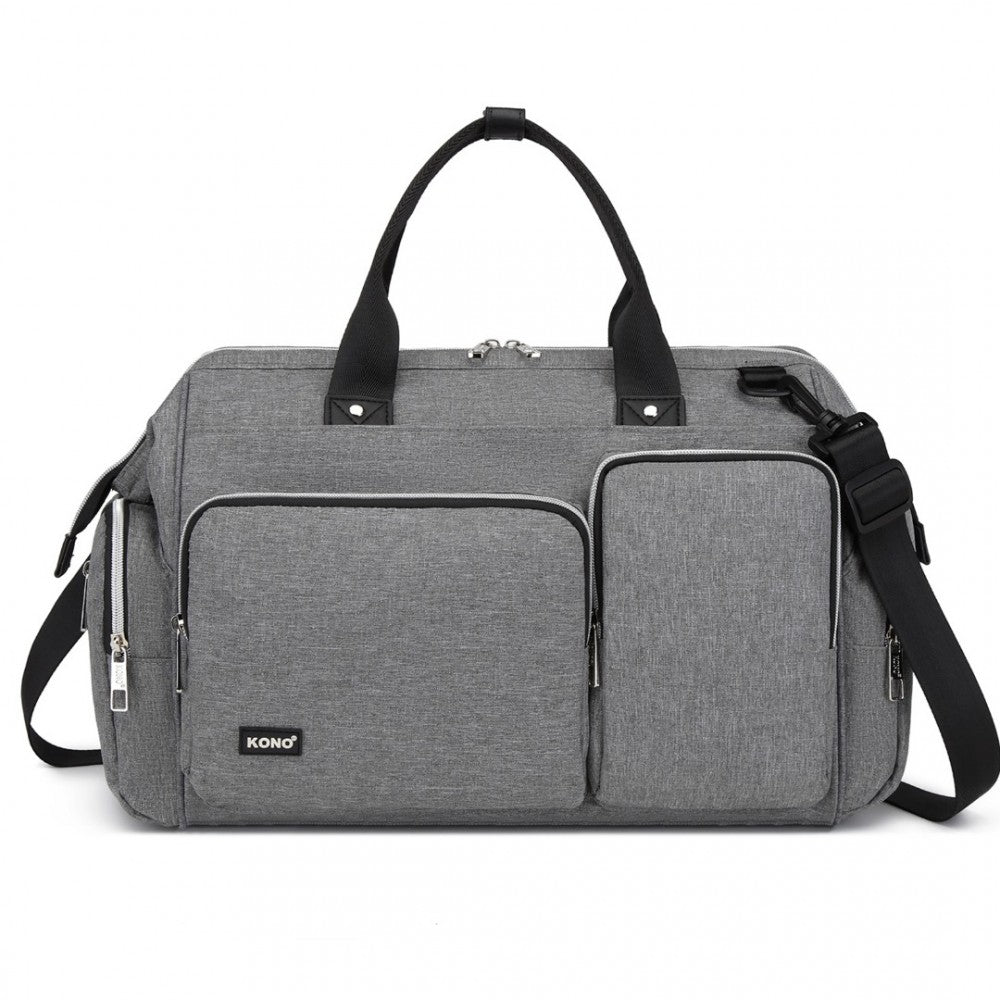 Kono Multi-Compartment Maternity Bag - Grey