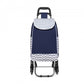 Kono 6 Wheel Push Shopping Trolley - Navy