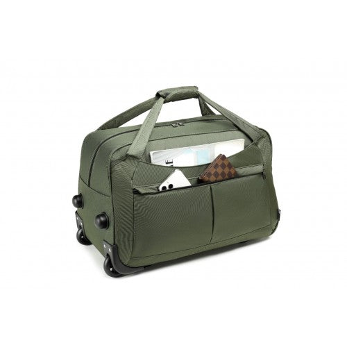 Kono Foldable Large Capacity Trolley Travel Bag - Green