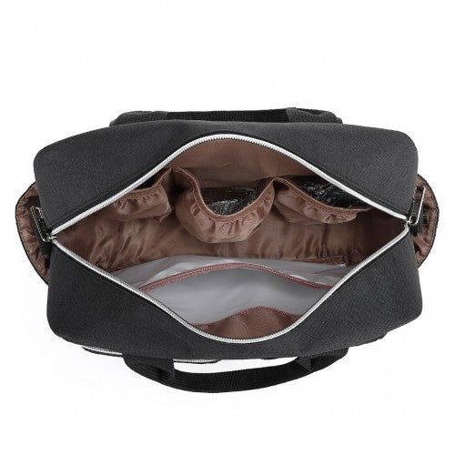 Kono Durable And Functional Changing Tote Bag - Black