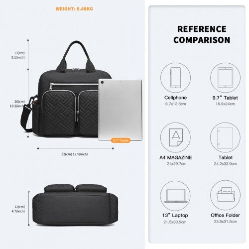Kono Durable And Functional Changing Tote Bag - Black