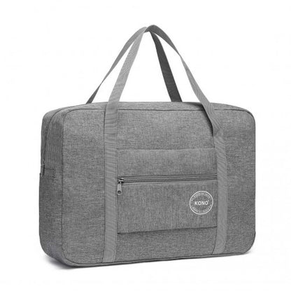 Kono Foldable Waterproof Storage Travel Handbag - Grey