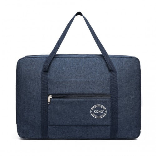 Kono Foldable Waterproof Storage Travel Handbag - Navy