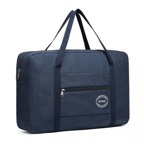 Kono Foldable Waterproof Storage Travel Handbag - Navy