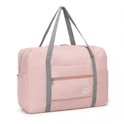 Kono Foldable Waterproof Storage Travel Handbag - Pink