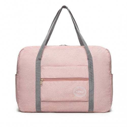 Kono Foldable Waterproof Storage Travel Handbag - Pink