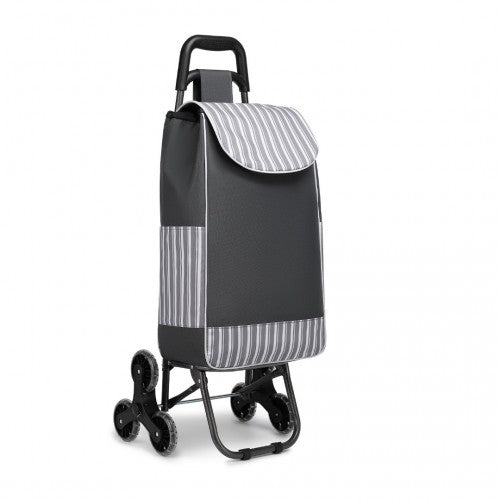 EQ2259 - Kono 6 Wheel Push Shopping Trolley - Grey