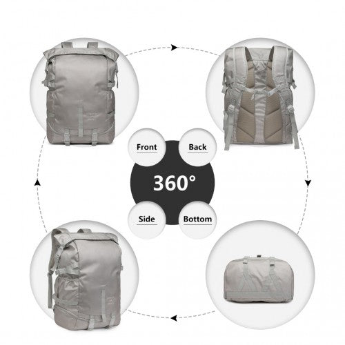 Kono Large Capacity Basketball Sports Fitness Backpack - Grey