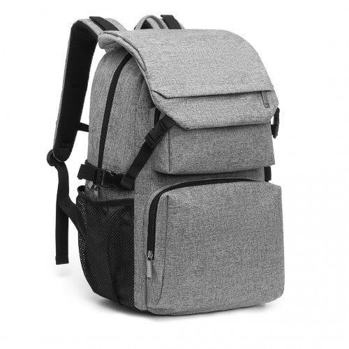 Kono Men's Versatile And Sleek Urban Commuter Backpack - Grey