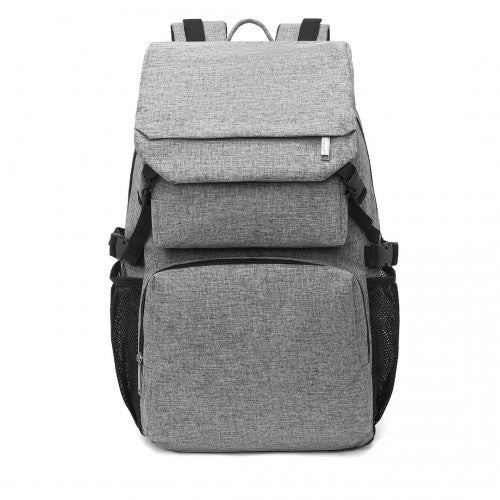 Kono Men's Versatile And Sleek Urban Commuter Backpack - Grey