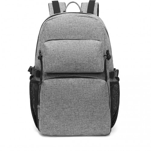 Kono Men's Versatile And Sleek Urban Commuter Backpack - Grey